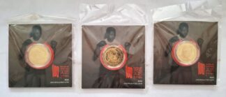 LOT 430 (32959N3) Est R500 to R1500 - 3 x 2018 Centenary Nelson Mandela as a Young Man 50 Rand Coins