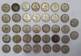 LOT 455 (N28) Est R2000 to R4000 - 2 x 1951 South African 1 Shilling Coins