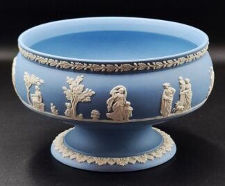 LOT 129 (32526) Est R500 to R1500 - A Stunning Classic Wedgwood Pale Blue Jasperware footed Flower Bowl/ Fruit Dish in the Classical taste