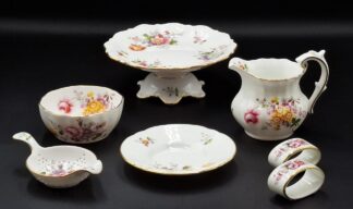 LOT 141 (32950) Est R500 to R1500 - A Collection of Royal Crown Derby English Bone China Porcelain Posies pattern Vitrine Cabinet Pieces