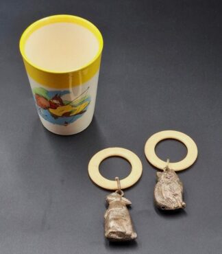 LOT 139 (32945) Est R300 to R600 - An Early 20th Century Childs James Kent Ltd Old Foley Pottery Longton Animal Frolics  Glazed Earthenware Child's Nursery Ware Beaker, designed by Peter Fraser circa 1930s