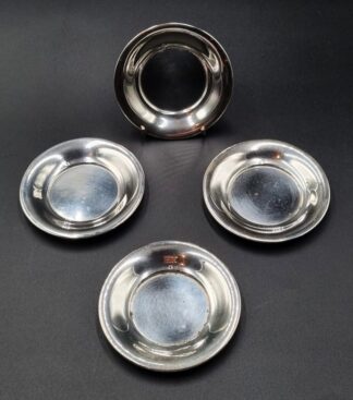 LOT 4 (32947) Est R2500 to R5000 - 4 x Late 19th Century - Early 20th Century Austro-Hungarian Silver Coasters of Plain Design