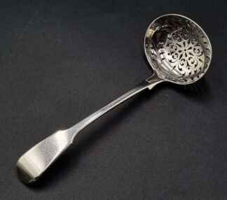 LOT 26 (32951) Est R800 to R1500 - A William IV Silver Fiddle pattern Sugar Sifter Spoon