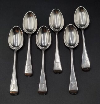 LOT 46 (3295413) Est R3000 to R6000 - 6 x Mid-Victorian Silver Old English pattern Egg Spoons