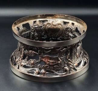 LOT 72 (33065) Est R500 to R1500 - A Late Victorian Electroplate on Copper Rococo-style Potato Ring/Dish Ring
