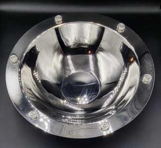 LOT 71 () Est R2000 to R4000 - A Carrol Boyes Stainless Steel and Pewter Fruit Bowl Plain (Large) (Wave)