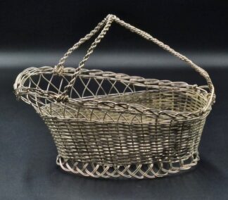 LOT 79 (33113) Est R300 to R600 - An Italian Silvered Metal Wine Bottle Basket Frame