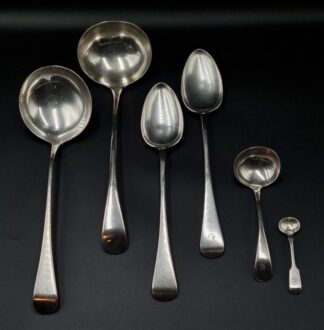 LOT 80 (32954) Est R500 to R1500 - A Collection of Late Victorian Old English pattern Electroplated Monogrammed Flatware of various makers