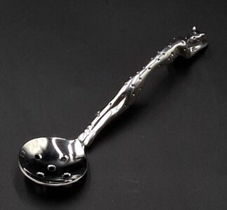 LOT 88 (32950) Est R200 to R400 - A Handcrafted Contemporary Diana Carmichael Pewter and Stainless Steel Olive Spoon (Cheetah)