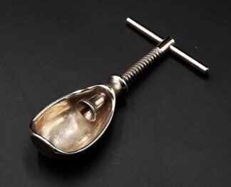 LOT 90 (33119) Est R200 to R400 - A Novelty Post-war Chromed American T-bar Nutcracker in form of a Walnut circa 1940s-1950s