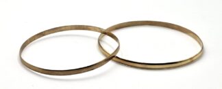 LOT 218 (3295167) Est R6000 to R10000 - 2 x Graduated Ladies 9ct Yellow Gold Bangles