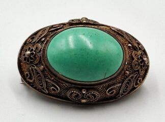 LOT 235 (3295184) Est R200 to R400 - A Continental Filigree Silver Gilt Brooch