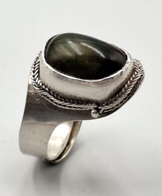LOT 299 (3298612) Est R500 to R1500 - An Avant-garde Mid 20th Century Ladies SA Hand Wrought Sterling Silver Dress Ring designed by Else Wongtschowsky (German born/SA 1914 - )