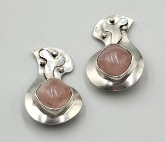 LOT 301 (3298614) Est R600 to R1200 - A Pair of Mid 20th Century Ladies SA Sterling Silver Clip-on Earrings in the Brutalist-style, designed by Else Wongtschowsky (German born/SA 1914 - )