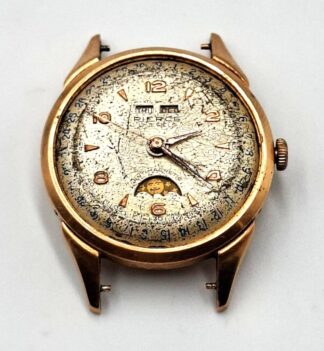 LOT 312 (33119) Est R8000 to R15000 - A Vintage Gents Pierce 18ct Strawberry Gold Cased Wristwatch Body