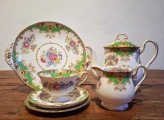 LOT 126 (33146) Est R500 to R1500 - 6 x Shelly Fine Bone China Sheraton pattern Tea trios circa 1930s