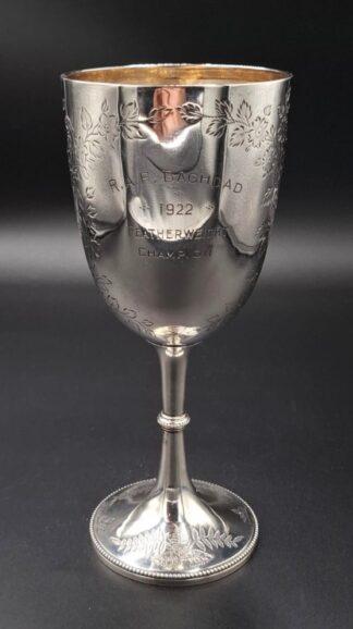LOT 10 (3295135) Est R3500 to R6000 - An Edward VII Silver Presentation Sporting Trophy Chalice