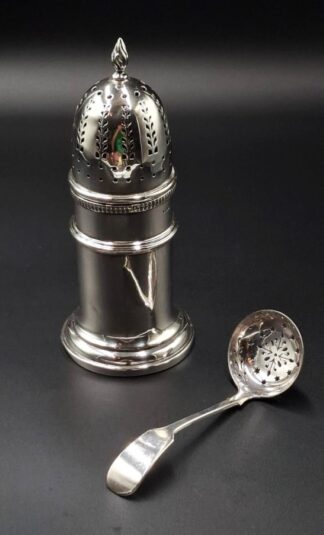 LOT 17 (3295142) Est R5000 to R15000 - A George VI Silver footed Sugar Dredger in the George II-style