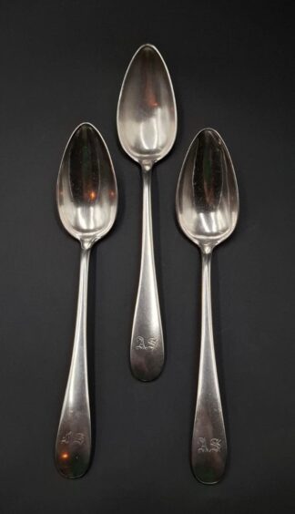 LOT 24 (3295149) Est R2500 to R5000 - 3 x 19th Century Austro-Hungarian Empire period (1872-1918) Silver Old English pattern Table Spoons