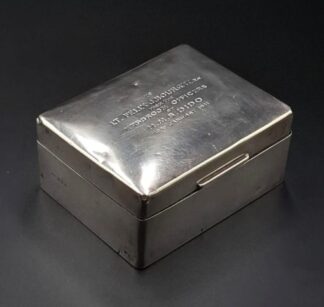 LOT 32 (3295157) Est R2000 to R4000 - An George VI Silver WWII-period Presentation Cigar Box