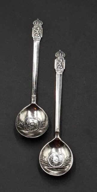 LOT 47 (33145) Est R300 to R600 - A pair of Early 20th Century Dutch Silver (NCC) (National Crisis Committee) Crisis Spoons (crisislepels)