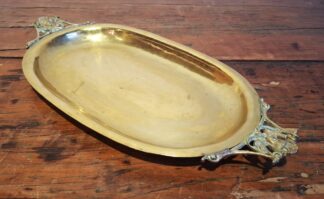 LOT 78 (32974) Est R300 to R600 - An Early 20th Century Oval Peaned Brass Tray in the Renaissance- Revival taste